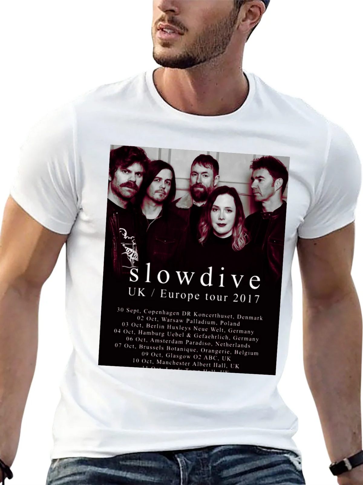 Slowdive UK/Europe Tour 2017 Black T-Shirt product image 11