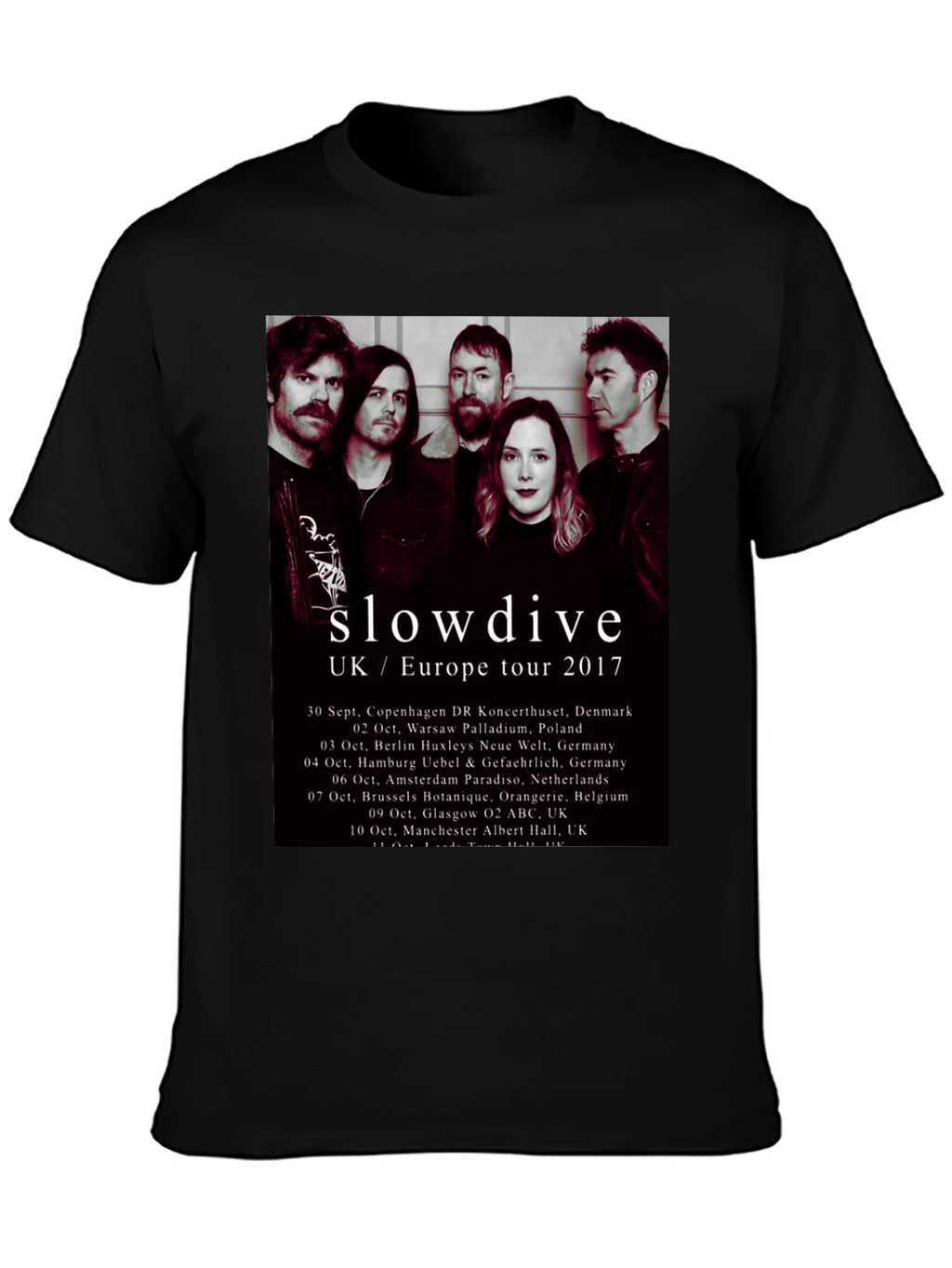 Slowdive UK/Europe Tour 2017 Black T-Shirt product image 3