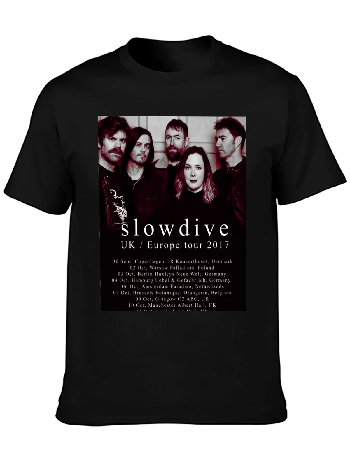 Slowdive UK/Europe Tour 2017 Black T-Shirt product image 3