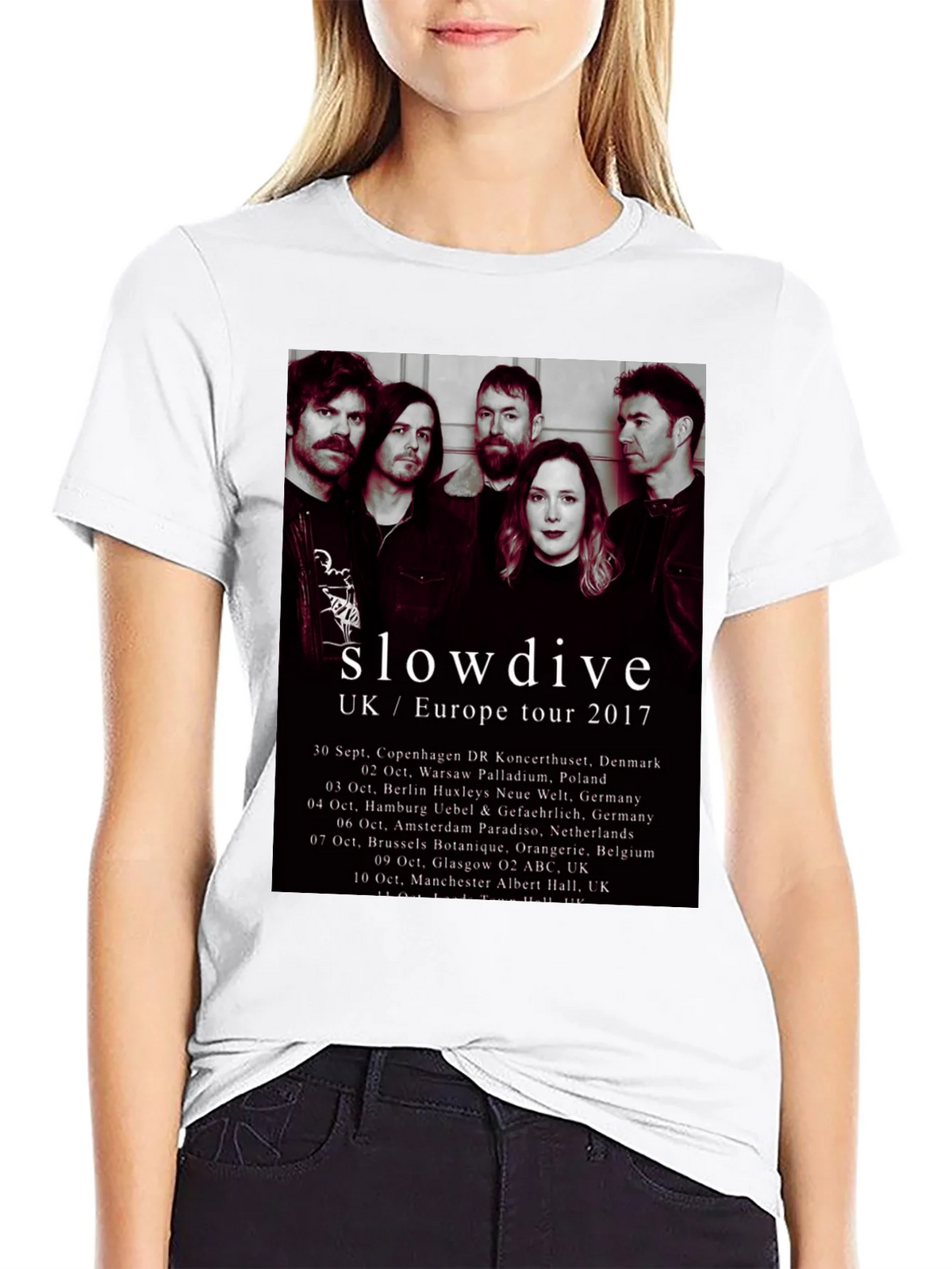 Slowdive UK/Europe Tour 2017 Black T-Shirt product image 8
